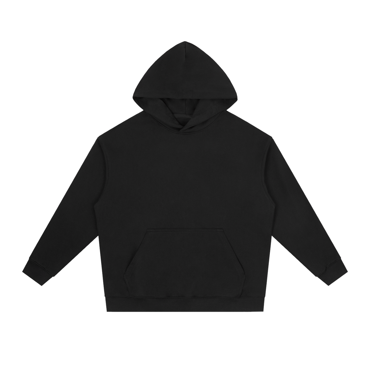 Unisex Essential Heavyweight Drop-Shoulder Hoodie in black