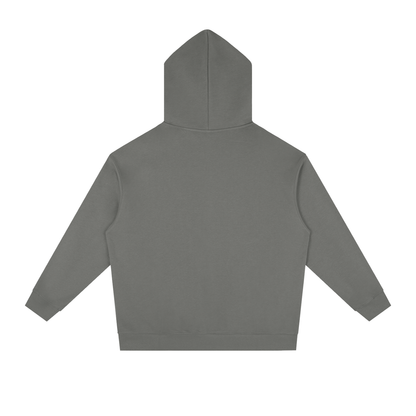 Unisex Essential Heavyweight Drop-Shoulder Hoodie in dark gray, alternate angle
