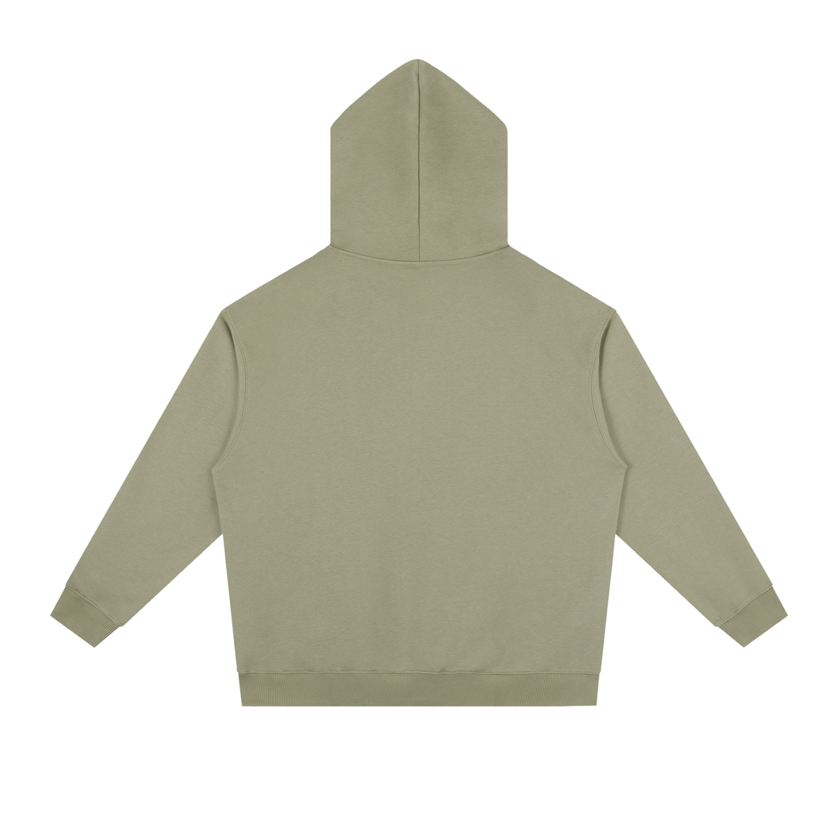 Unisex Essential Heavyweight Drop-Shoulder Hoodie in gray green, alternate angle
