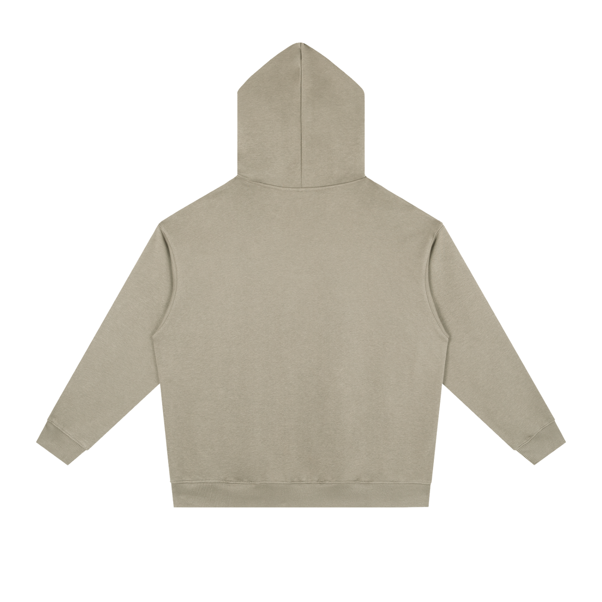 Unisex Essential Heavyweight Drop-Shoulder Hoodie in light gray, alternate angle