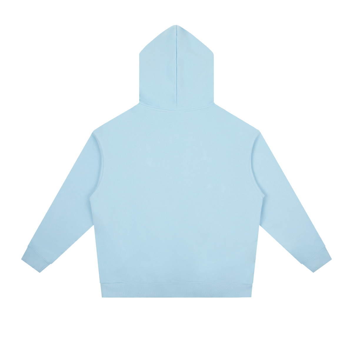 Unisex Essential Heavyweight Drop-Shoulder Hoodie in sky blue, alternate angle