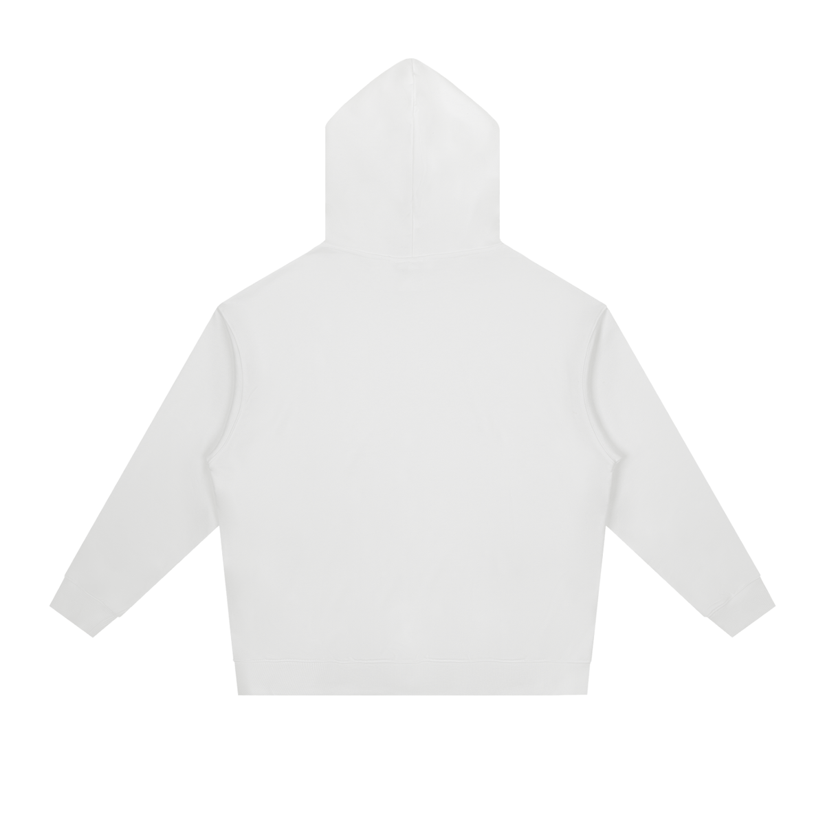 Unisex Essential Heavyweight Drop-Shoulder Hoodie in white, alternate angle