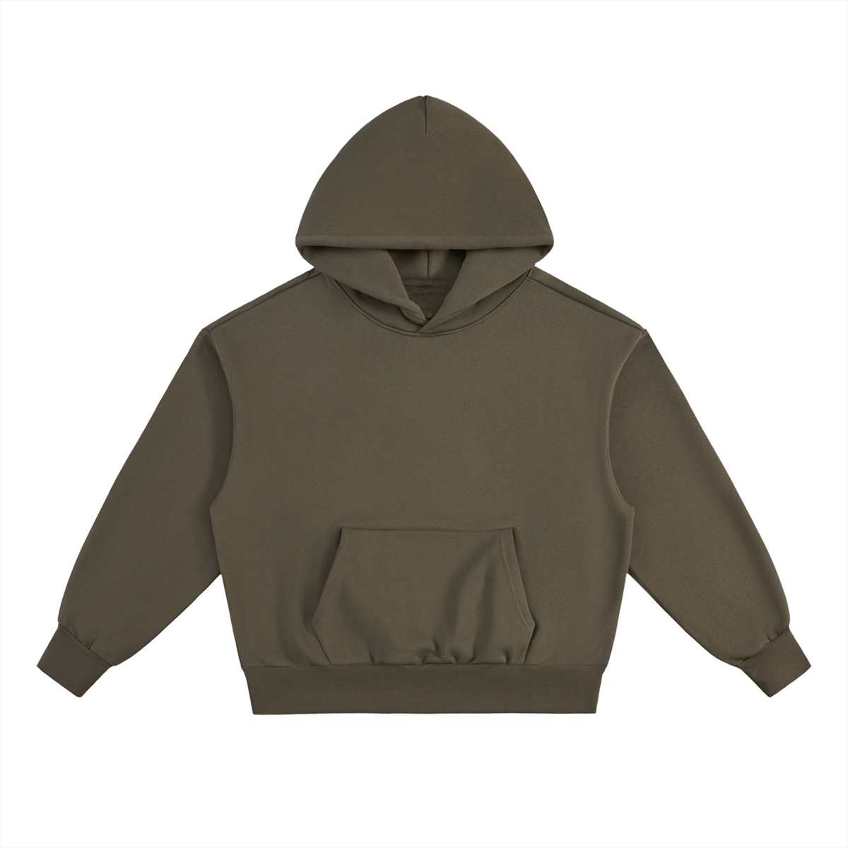 Unisex Essential Heavyweight Fleece Hoodie in olive green