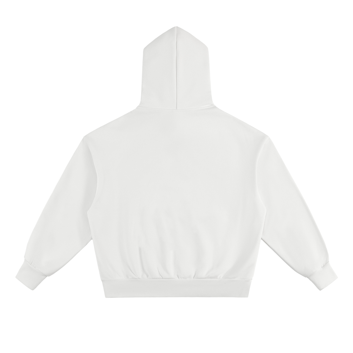 Unisex Essential Heavyweight Fleece Hoodie in white, alternate angle