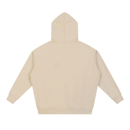 Unisex Essential Heavyweight Hoodie in apricot, alternate angle