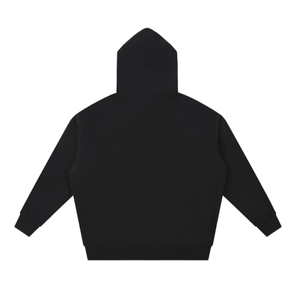 Unisex Essential Heavyweight Hoodie in black, alternate angle