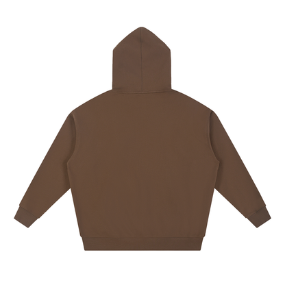 Unisex Essential Heavyweight Hoodie in coffee, alternate angle