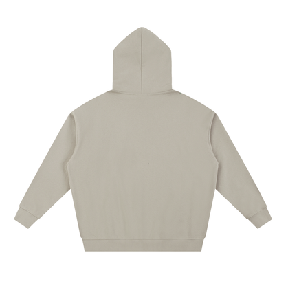 Unisex Essential Heavyweight Hoodie in light gray, alternate angle