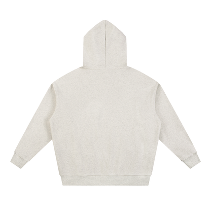 Unisex Essential Heavyweight Hoodie in oat gray, alternate angle