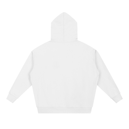 Unisex Essential Heavyweight Hoodie in white, alternate angle