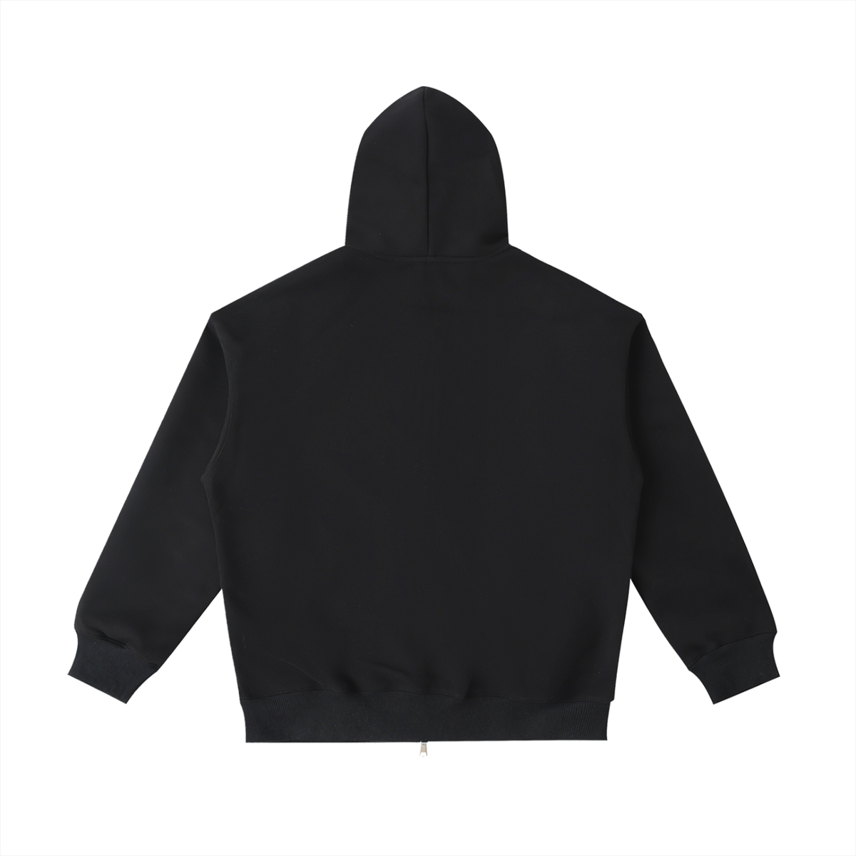 Unisex Essential Heavyweight Pocket Hoodie in black, alternate angle