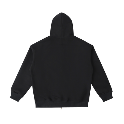 Unisex Essential Heavyweight Pocket Hoodie in black, alternate angle