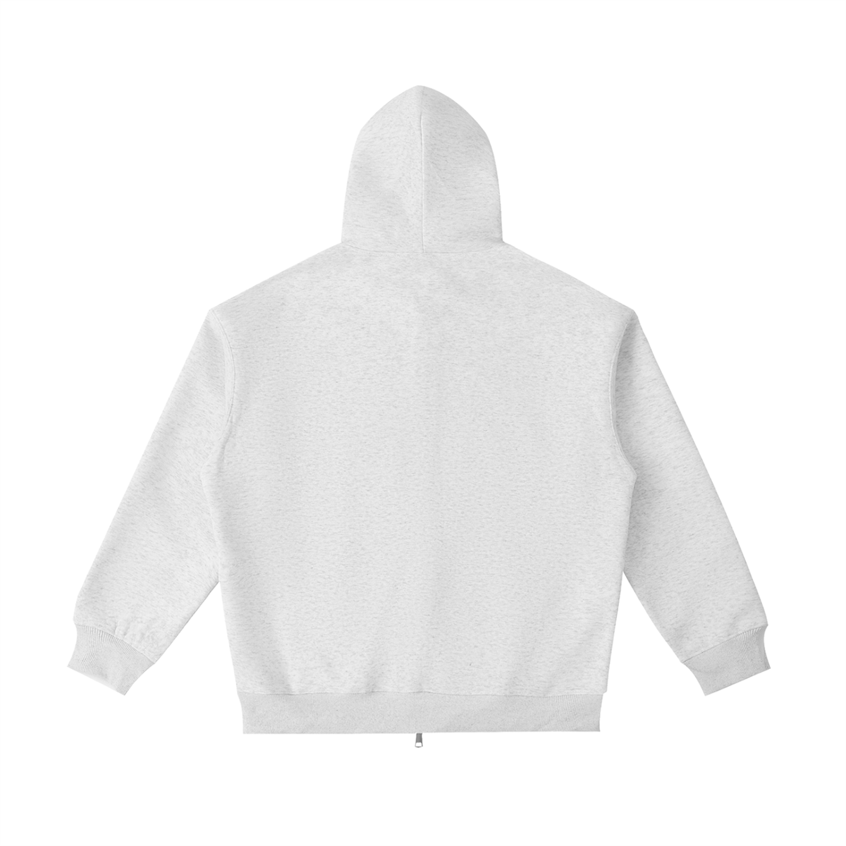 Unisex Essential Heavyweight Pocket Hoodie in oat gray, alternate angle