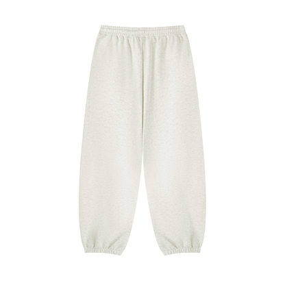 Unisex Essential Jogged Sweatpants in oat gray, alternate angle