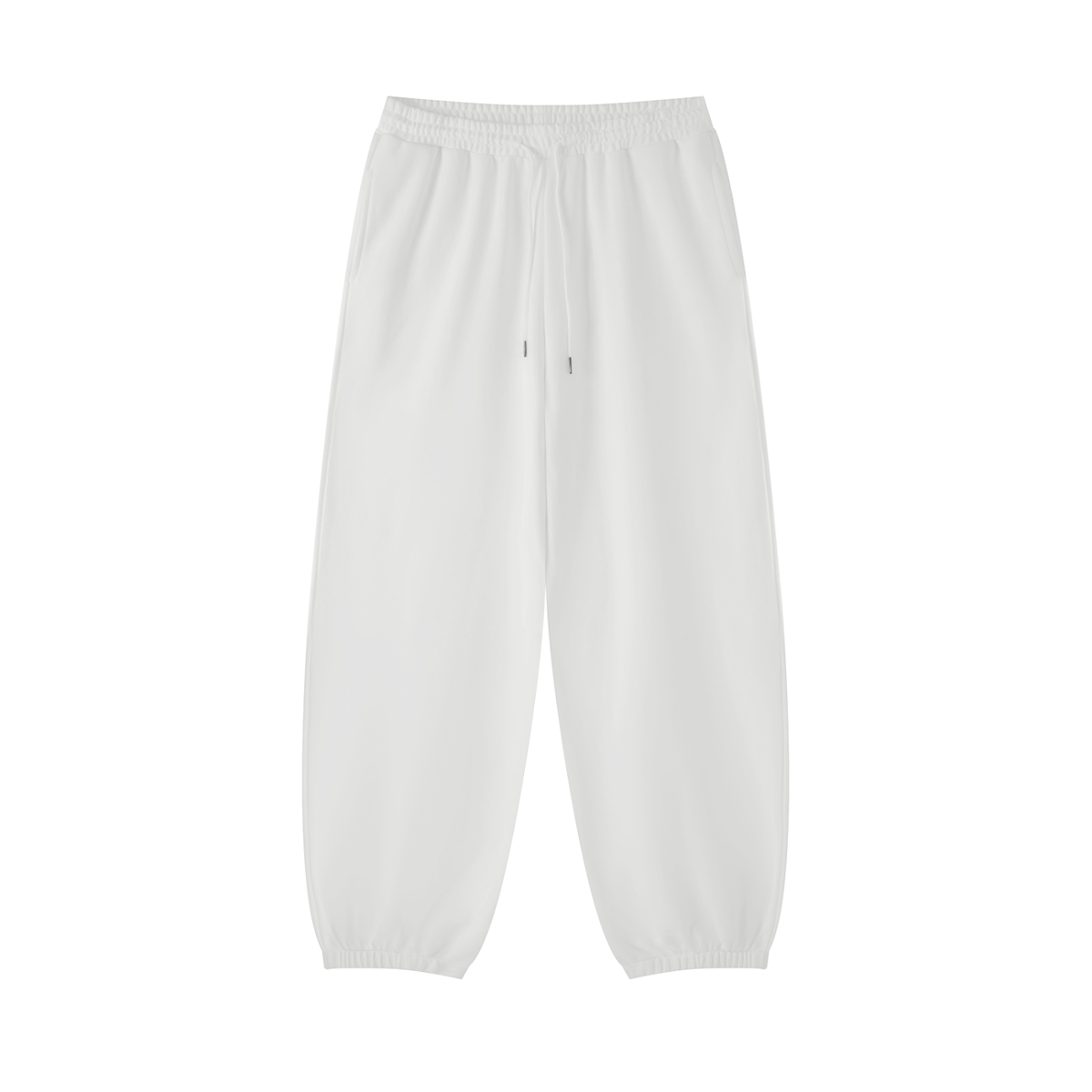 Unisex Essential Jogged Sweatpants in white