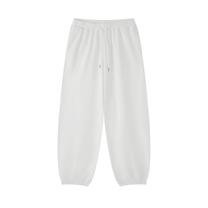 Unisex Essential Jogged Sweatpants in white