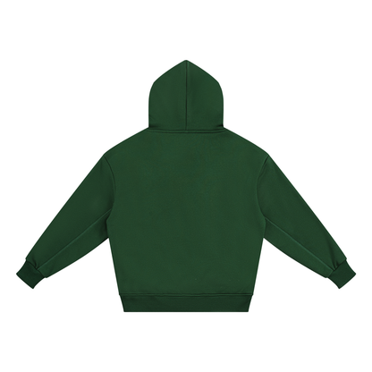 Unisex Essential Kids' Fleece Hoodie in blackish green, alternate angle