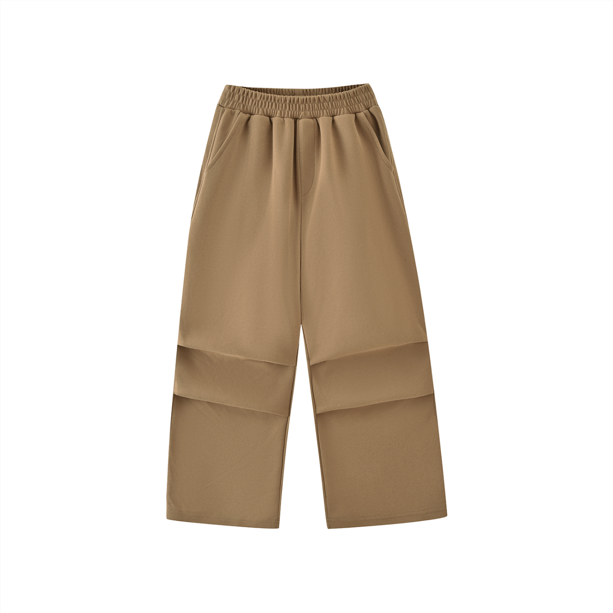 Unisex Essential Kids' Straight-Leg Sweatpants in brown