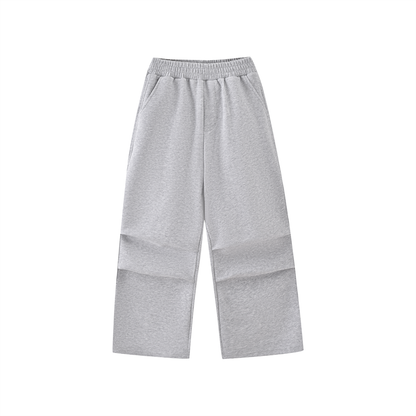 Unisex Essential Kids' Straight-Leg Sweatpants in flower gray