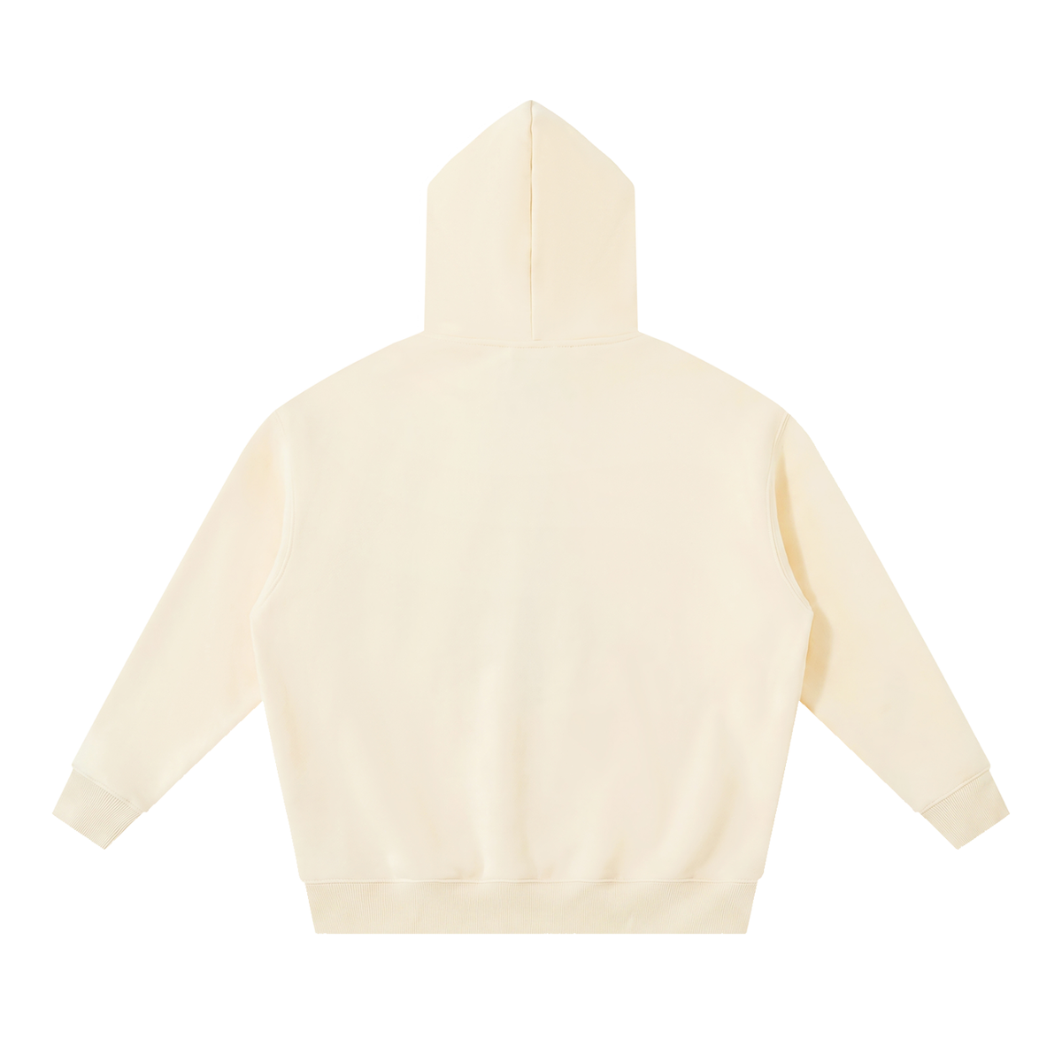 Unisex Essential Oversized Boxy Fleece Hoodie in apricot, alternate angle