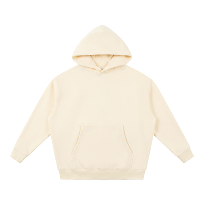Unisex Essential Oversized Boxy Fleece Hoodie in apricot