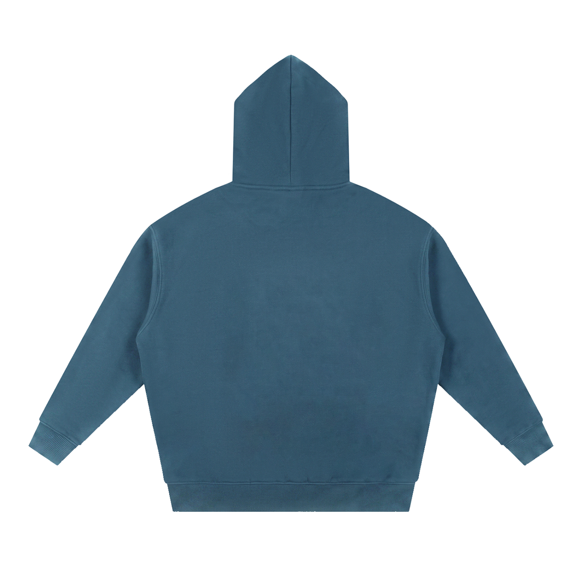 Unisex Essential Oversized Boxy Fleece Hoodie in haze blue, alternate angle