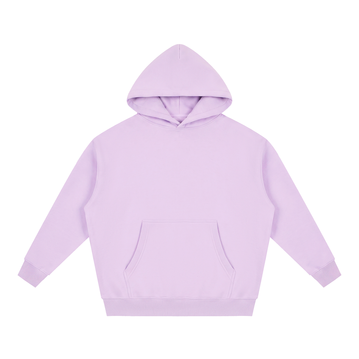 Unisex Essential Oversized Boxy Fleece Hoodie in light purple