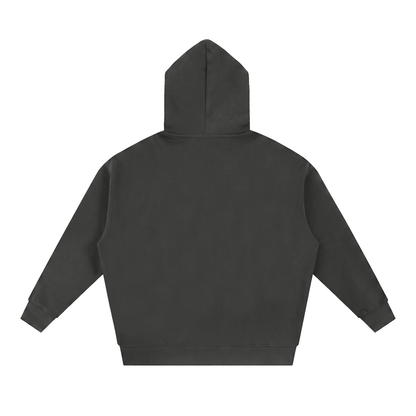 Unisex Essential Oversized Fleece Boxy Hoodie in dark gray, alternate angle