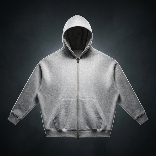 Unisex Essential Oversized Fleece Boxy Hoodie