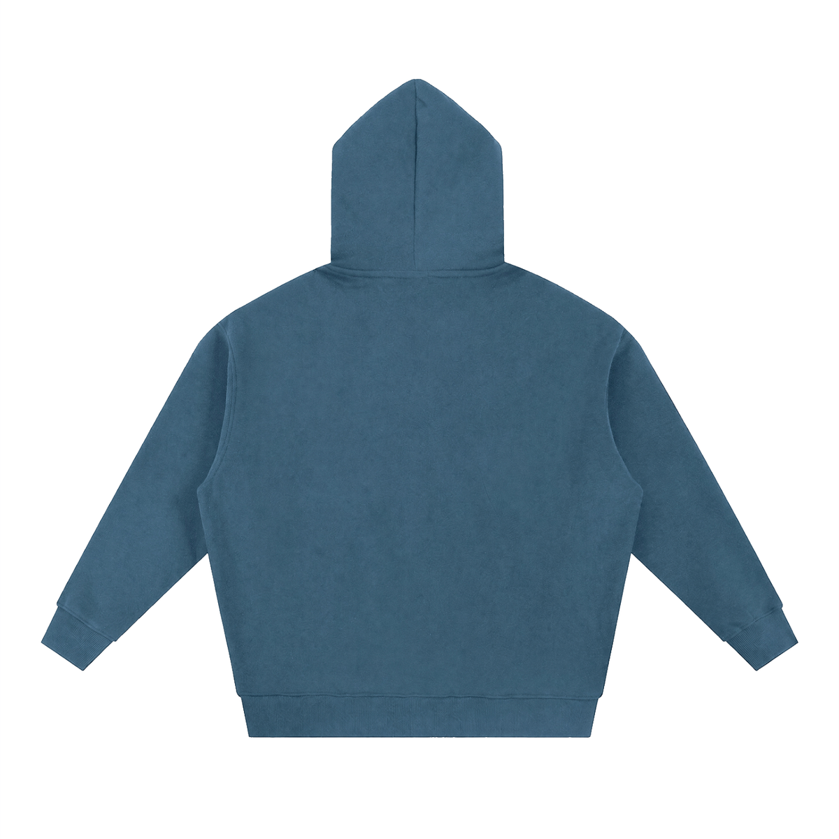 Unisex Essential Oversized Fleece Boxy Hoodie in haze blue, alternate angle
