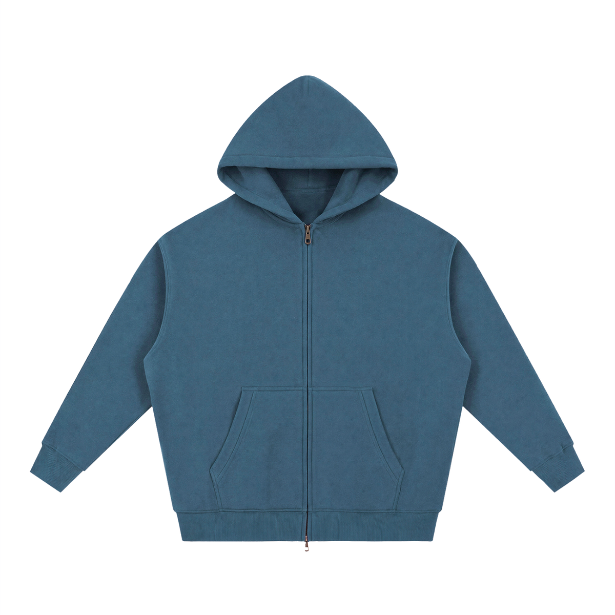 Unisex Essential Oversized Fleece Boxy Hoodie in haze blue