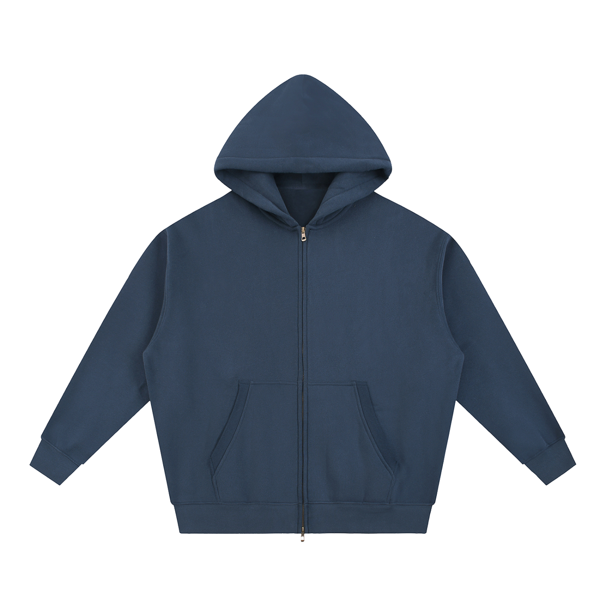 Unisex Essential Oversized Fleece Boxy Hoodie in navy blue