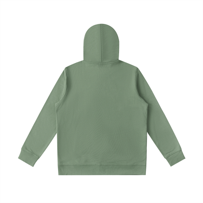 Unisex Essential Oversized Hoodie in army green, alternate angle