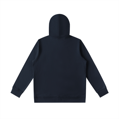 Unisex Essential Oversized Hoodie in dark blue, alternate angle