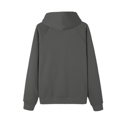 Unisex Essential Regular-Fit Fleece Hoodie in cement gray, alternate angle