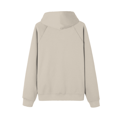 Unisex Essential Regular-Fit Fleece Hoodie in oat gray, alternate angle