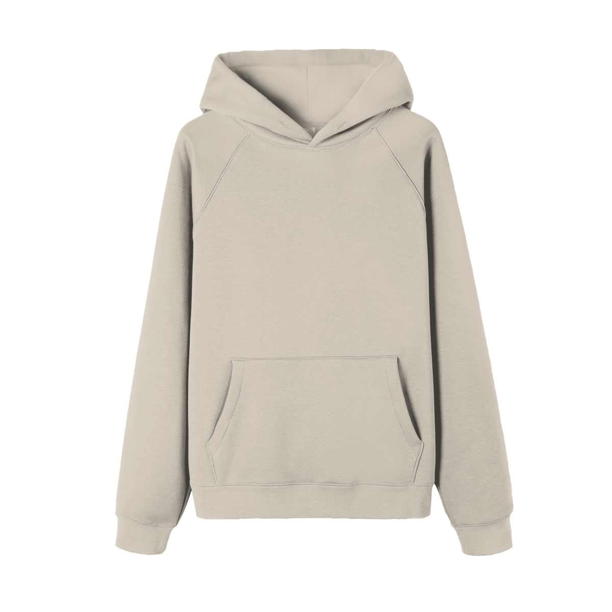 Unisex Essential Regular-Fit Fleece Hoodie in oat gray