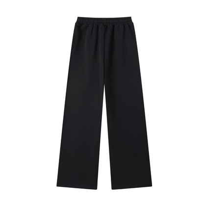 Unisex Essential Straight-Leg Sweatpants in black, alternate angle