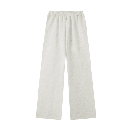 Unisex Essential Straight-Leg Sweatpants in oat gray, alternate angle