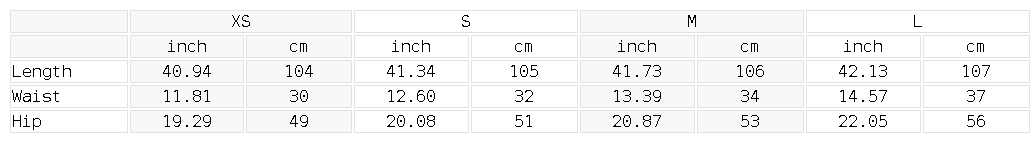 Size chart for the Unisex Essential Straight-Leg Sweatpants