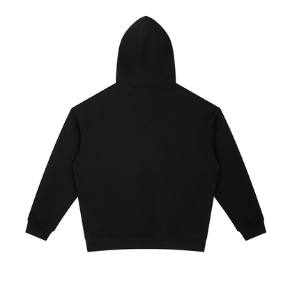 Unisex Essential Two-Tone Oversized Hoodie in black, alternate angle