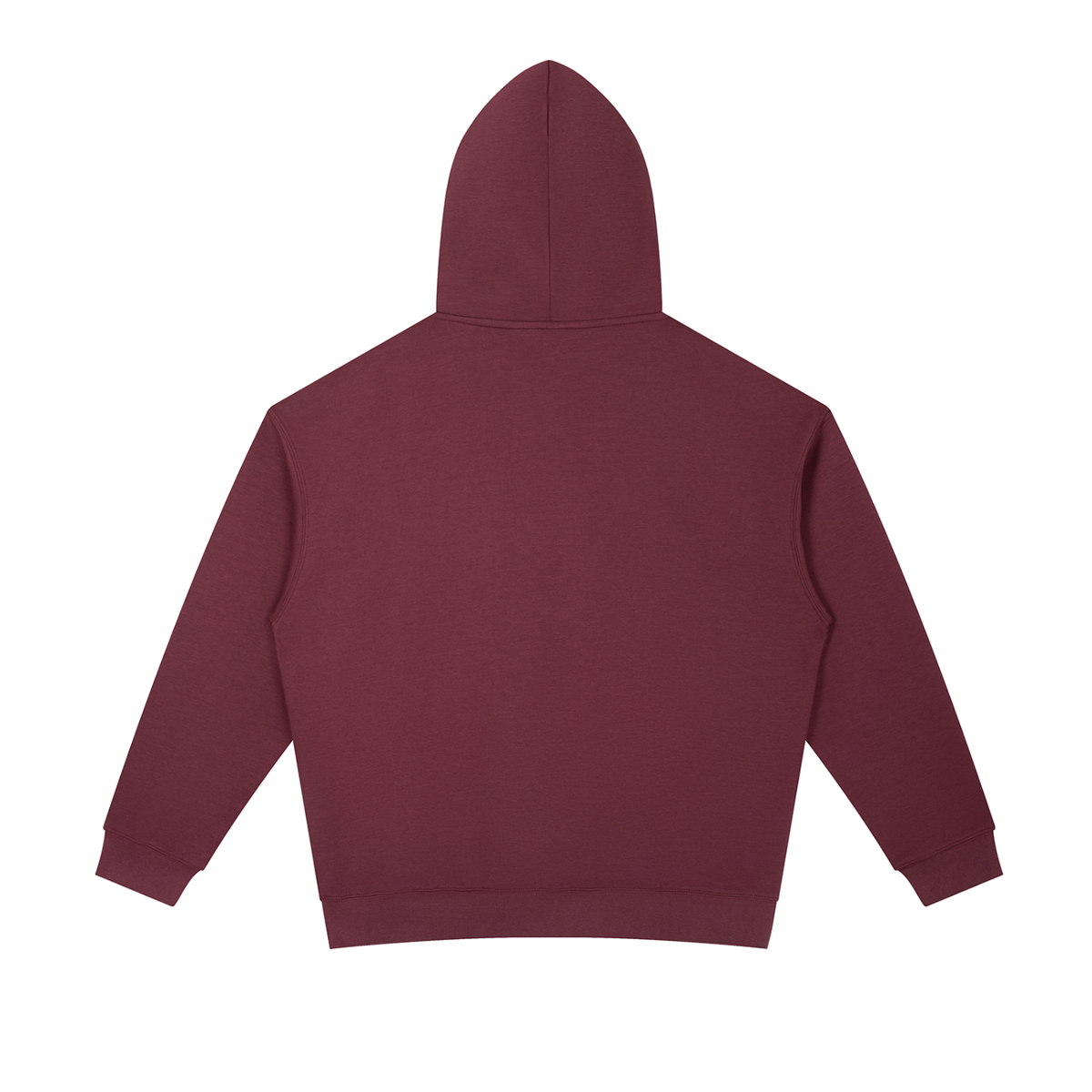 Unisex Essential Two-Tone Oversized Hoodie in dull red, alternate angle