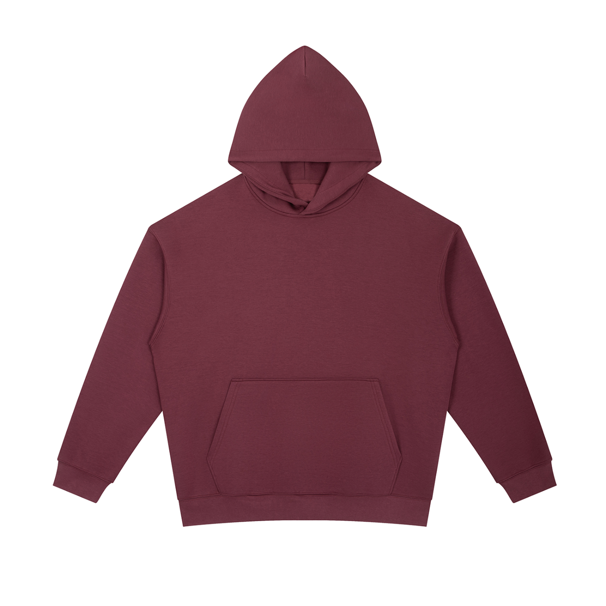 Unisex Essential Two-Tone Oversized Hoodie in dull red