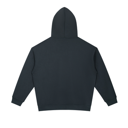 Unisex Essential Two-Tone Oversized Hoodie in navy blue, alternate angle