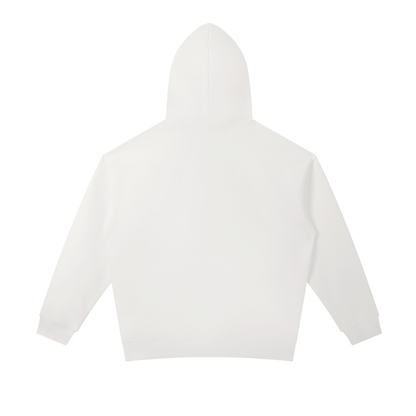 Unisex Essential Two-Tone Oversized Hoodie in white, alternate angle