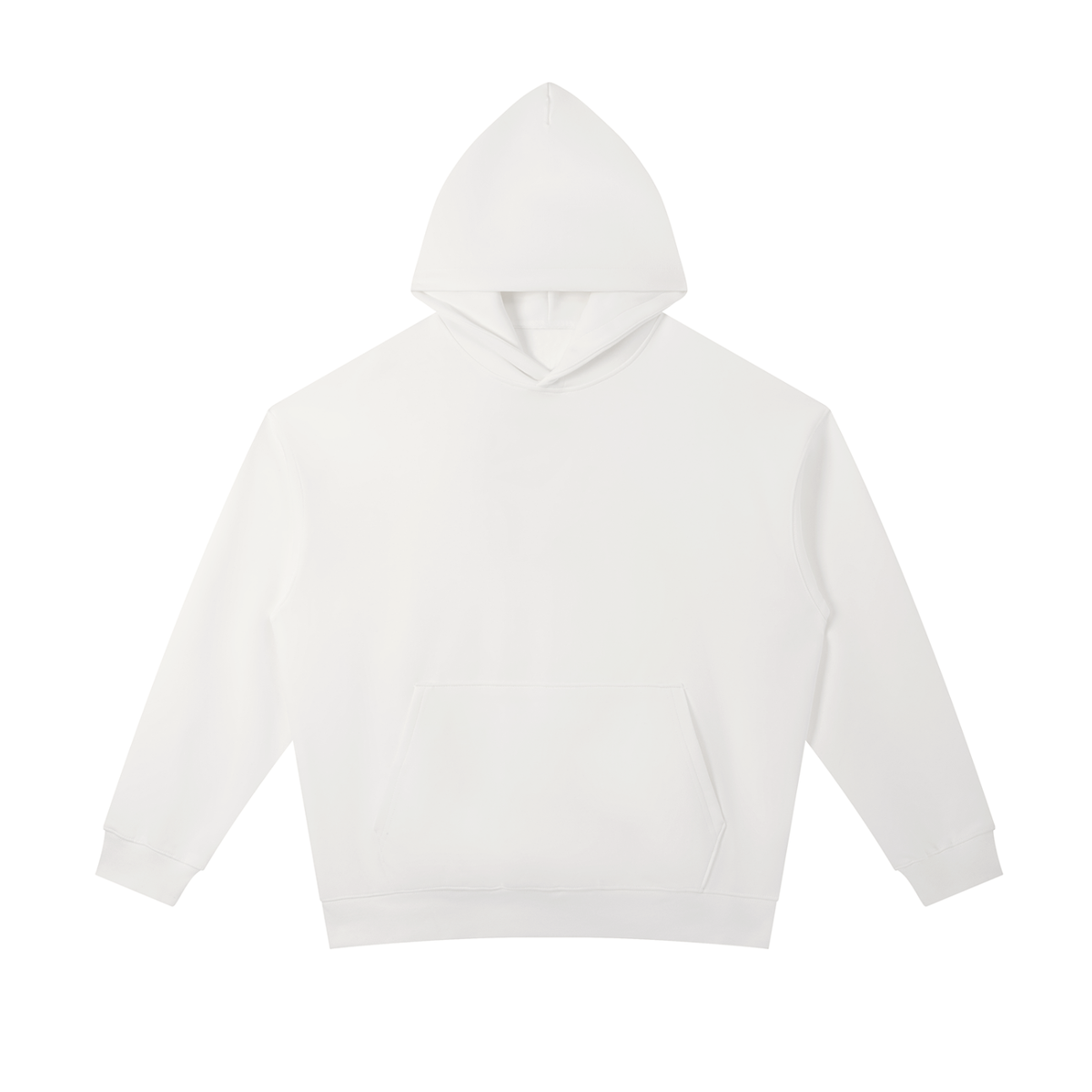 Unisex Essential Two-Tone Oversized Hoodie in white