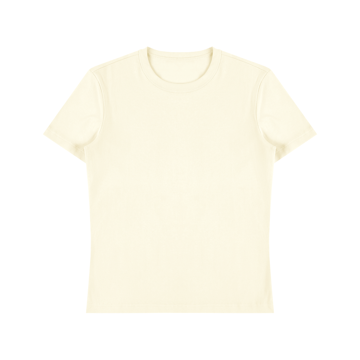 Unisex Fitted Cotton Spandex T-Shirt in apricot