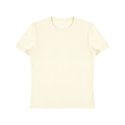 Unisex Fitted Cotton Spandex T-Shirt in apricot