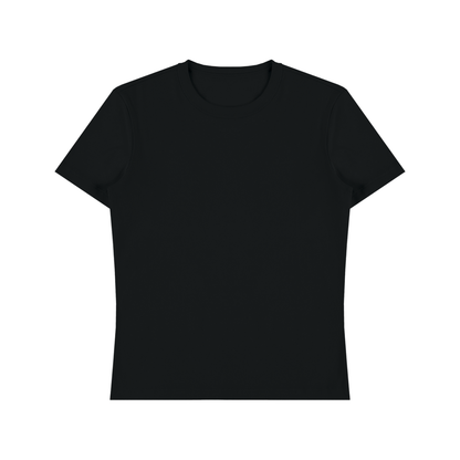 Unisex Fitted Cotton Spandex T-Shirt in black