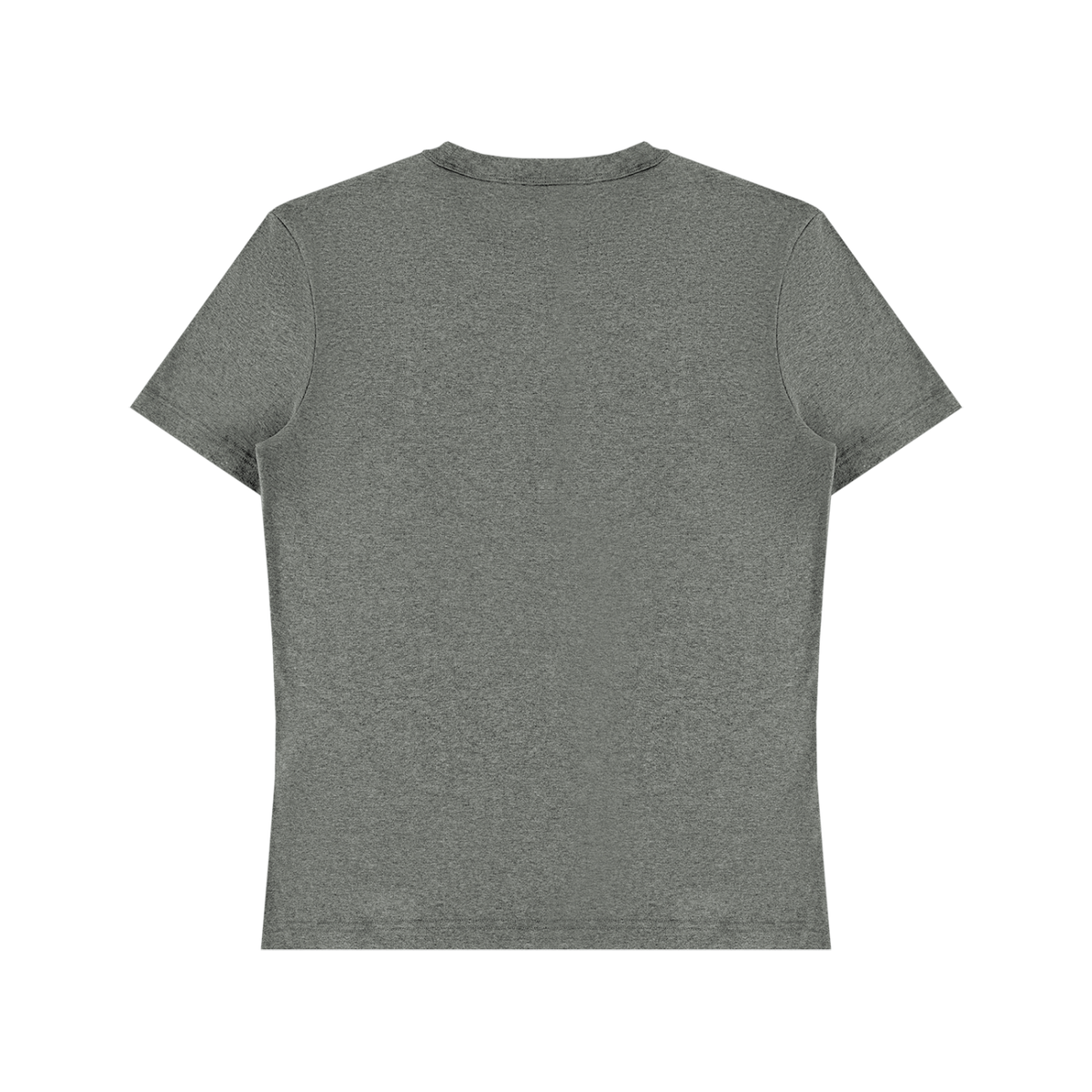 Unisex Fitted Cotton Spandex T-Shirt in flower gray, alternate angle